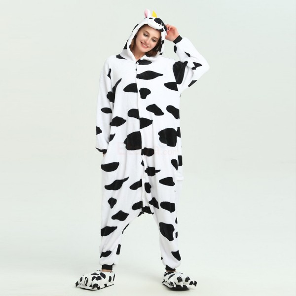 Adult Cow Kigurumi Animal Onesie Pajama Costumes