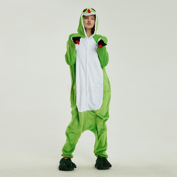 Adult Green Snake Kigurumi Animal Onesie Pajama Costumes