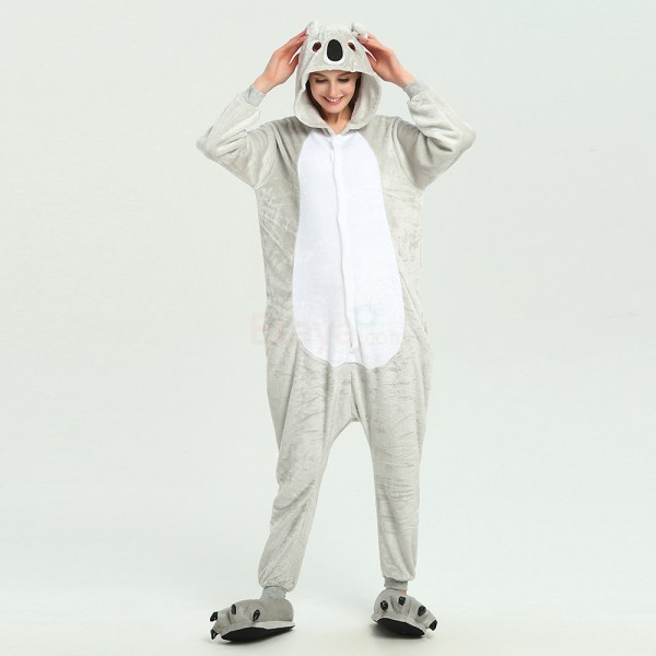 Adult Grey Koala Kigurumi Animal Onesie Pajama Costumes