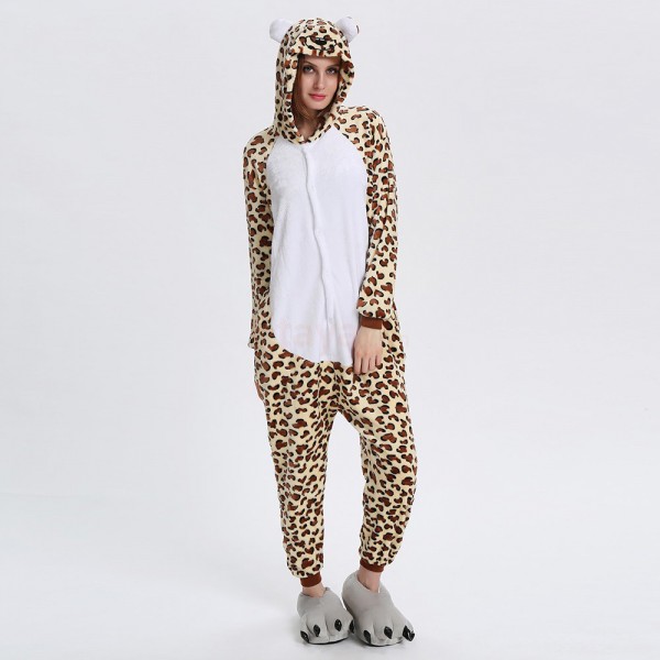 Adult Leopard Bear Kigurumi Animal Onesie Pajama Costumes