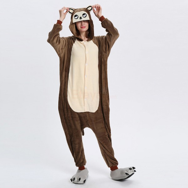 Adult Brown Monkey Kigurumi Animal Onesie Pajama Costumes