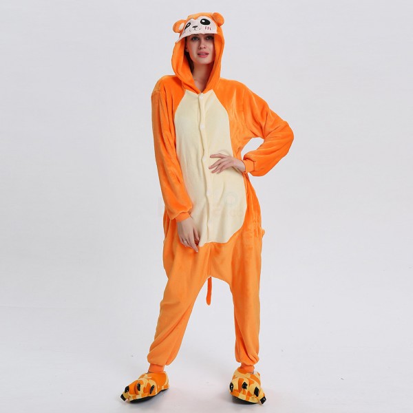 Adult Yellow Monkey Kigurumi Animal Onesie Pajama Costumes