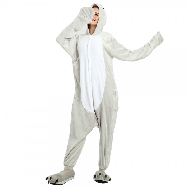 Adult Grey Sea Lion Kigurumi Animal Onesie Pajama Costumes