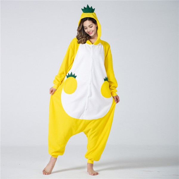 Adult Pineapple Pajamas Fruit Onesie Kigurumi