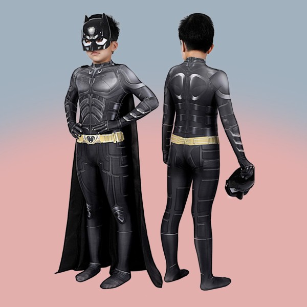 Children Batman v Superman Cosplay Costume 3D Bruce Wayne Jumpsuit