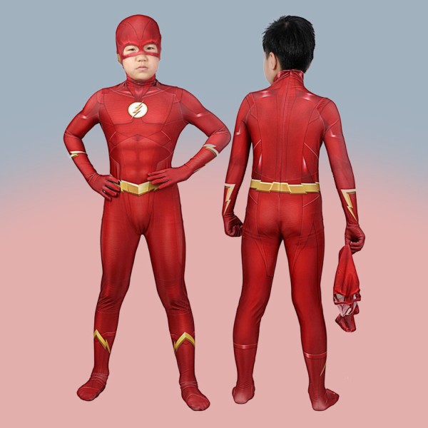 Children Barry Allen Bodysuit The Flash Season 9 Red CCosplay Costume