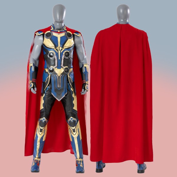 Thor 4 Love and Thunder Costume Thor Blue Halloween Cosplay Suit