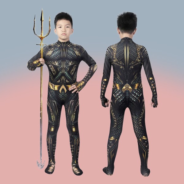 Children Aquaman 2 Costume Arthur Curry Cosplay Jumpsuit