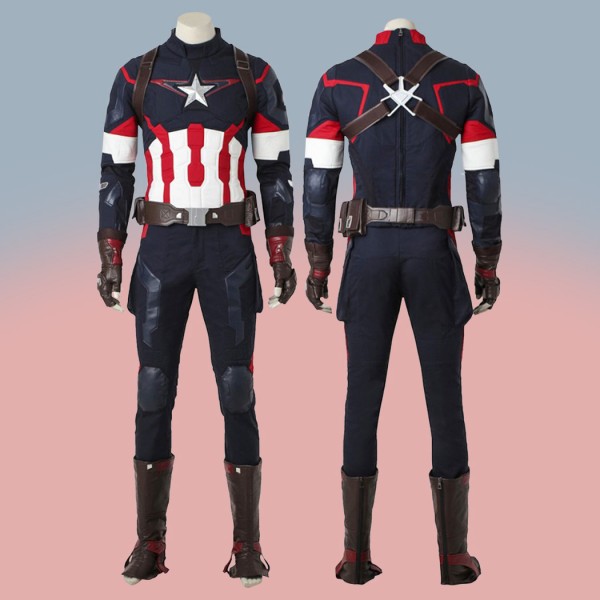 Avengers Age of Ultron Steve Rogers Suit Captain America Cosplay Costumes