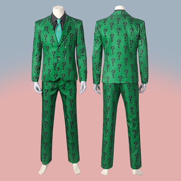 Batman 1966 TV Riddler Costume Edward Nashton Cosplay Suit