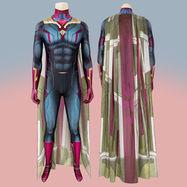 Avengers 3 Infinity War Vision Costume Wanda Vision Cosplay Jumpsuit