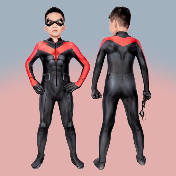 Children 3D Nightwing Suit Teen Titans: The Judas Contract Cosplay Costumes