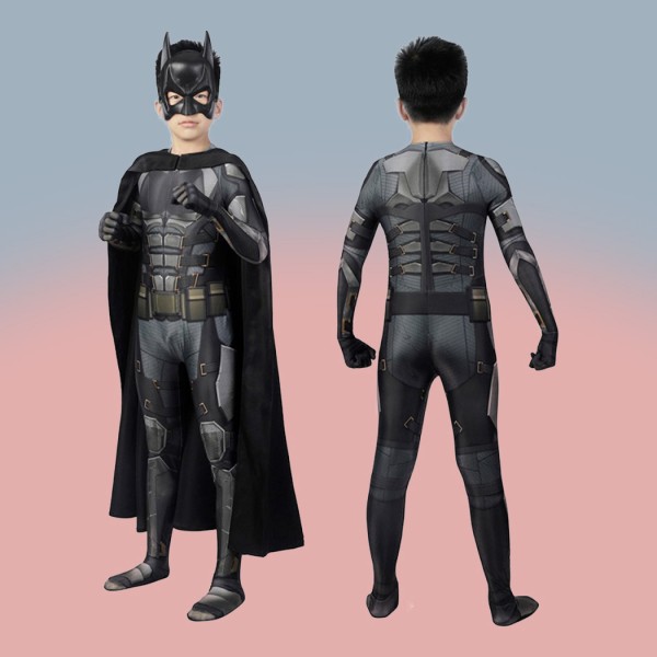 Children Bruce Wayne Cosplay Costumes The Batman Suit by Robert Pattinson