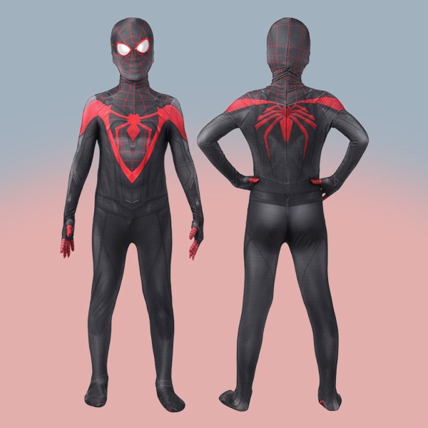 Spider-Man Miles Morales PS5 Costume Spiderman Cosplay Suit for Kids