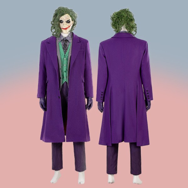 The Dark Knight Cosplay Costume Joker Purple Suit