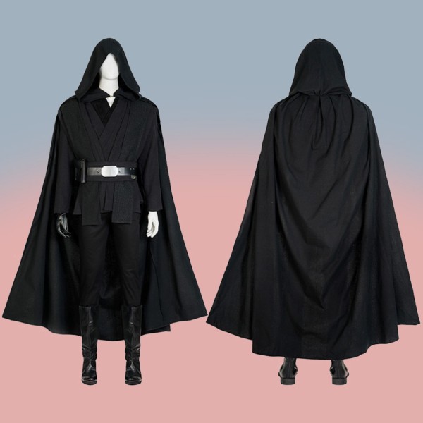 Star Wars The Mandalorian Suit Luke Skywalker Black Cosplay Costumes