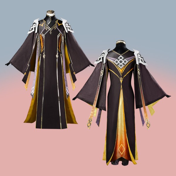 Genshin Impact Cosplay Suit Rock King Zhongli Costumes