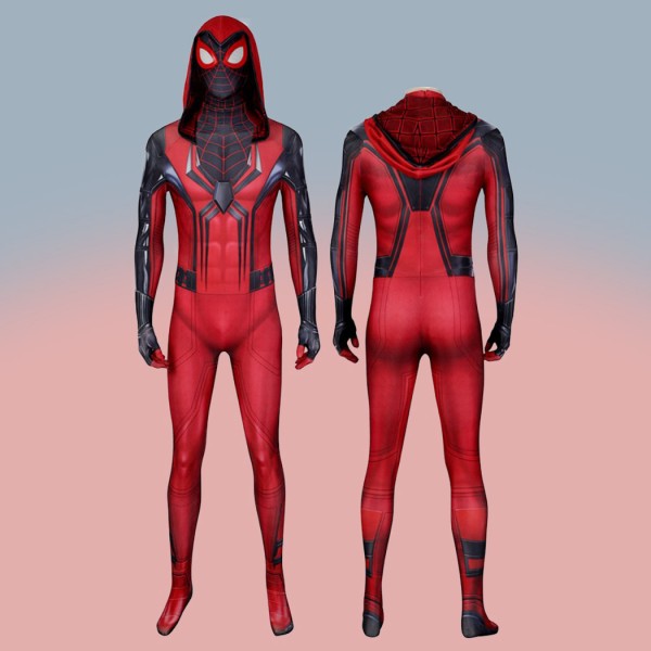 Miles Morales PS5 Crimson Cowl Cosplay Suit Spider-Man Costumes