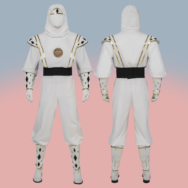 Mighty Morphin Power Rangers Tommy Oliver White Costumes MMPR Cosplay Suit