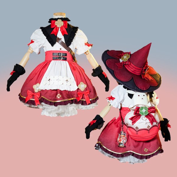 Klee Costumes Genshin Impact Halloween Cosplay Suit for Kids