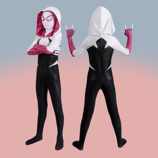 Gwen Cosplay Jumpsuit Spider-Man Across The Spider-Verse Costumes for Kids