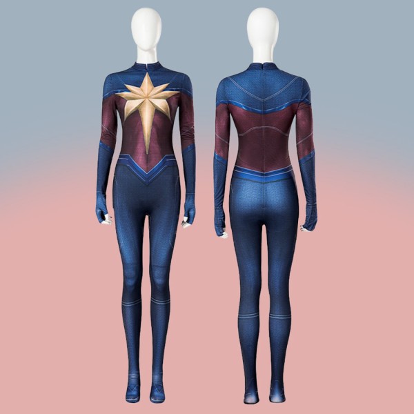 Captain Marvel 2 Cosplay Jumpsuit 2023 The Marvels Captain Marvel Suit Blue Costumes