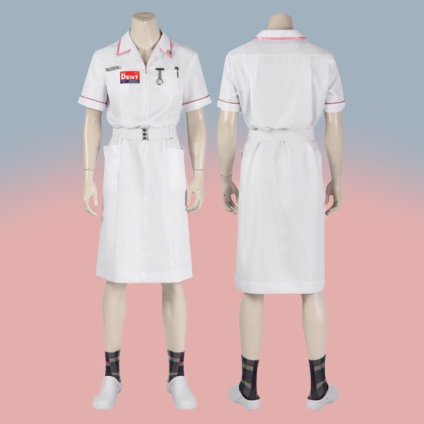 Joker White Nurse Cosplay Costumes Batman The Dark Knight Suit Dress Uniform