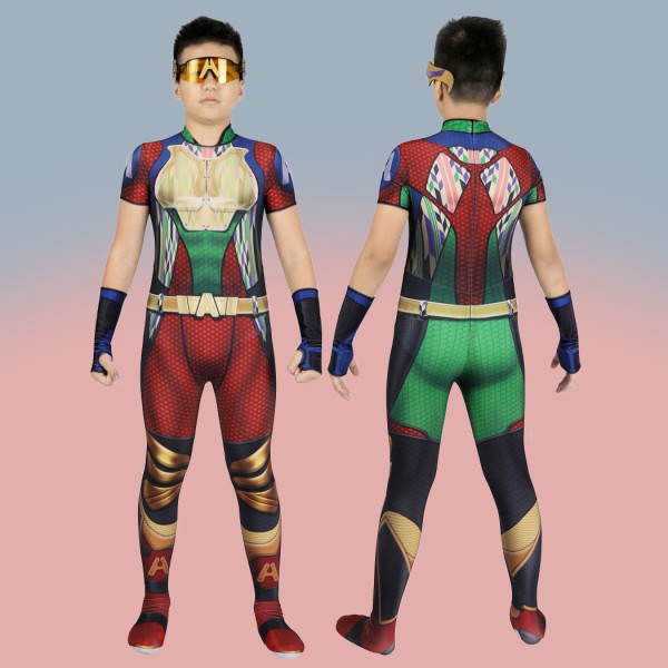 A-Train Cosplay Jumpsuit The Boys Season 3 Costumes for Kids