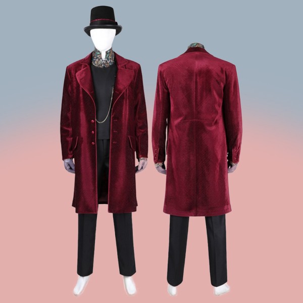 Charlie and the Chocolate Factory Willy Wonka Costumes Halloween Cosplay Suit