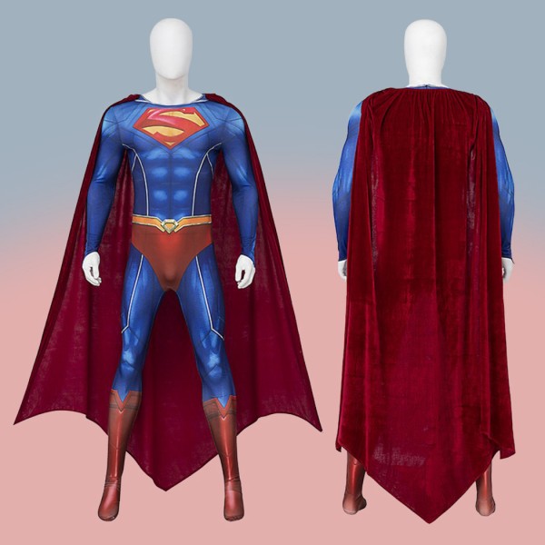 Clark Kent Suit Clark Cosplay Jumpsuit Superman Costumes with Cape