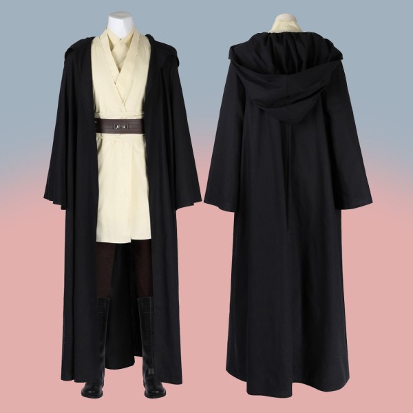Star Wars Episode The Phantom Menace Suit Obi-Wan Kenobi Qui-Gon Jinn Cosplay Costumes
