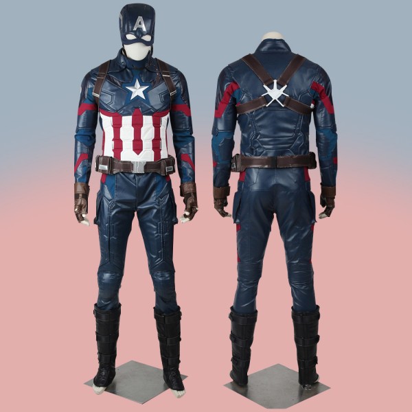 Captain America Cosplay Suit Captain America Civil War Steve Rogers Halloween Costume
