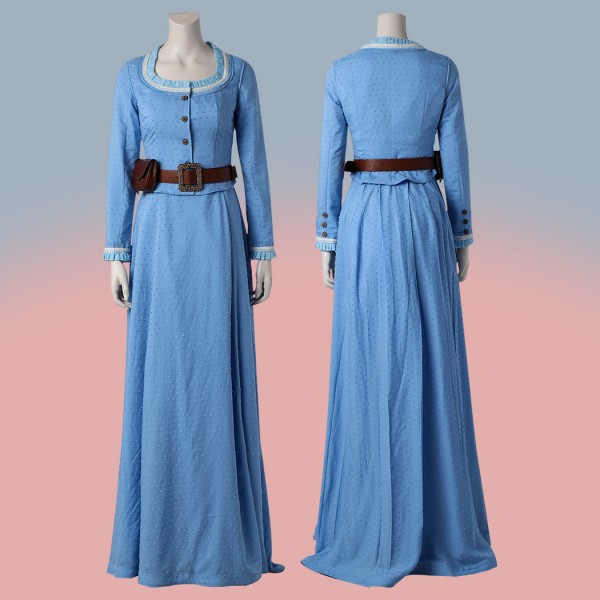 Dolores Abernathy Cosplay Costumes Westworld Suit Blue Halloween Dress