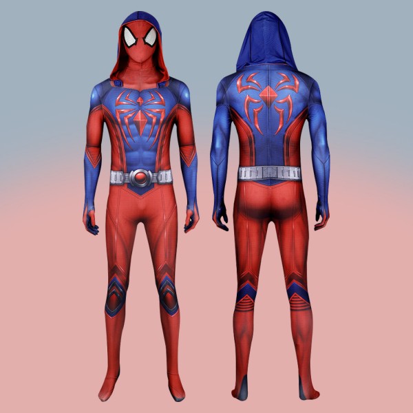 Scarlet Spider III Suit Spider-Man 2 Costumes Halloween Cosplay Jumpsuit for Men