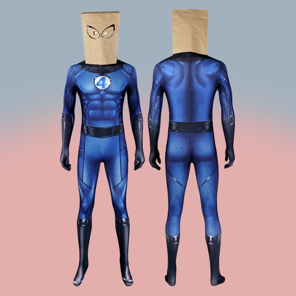 Bombastic Bag-Man Suit Game Spiderman Costumes Blue Adult Cosplay Jumpsuit