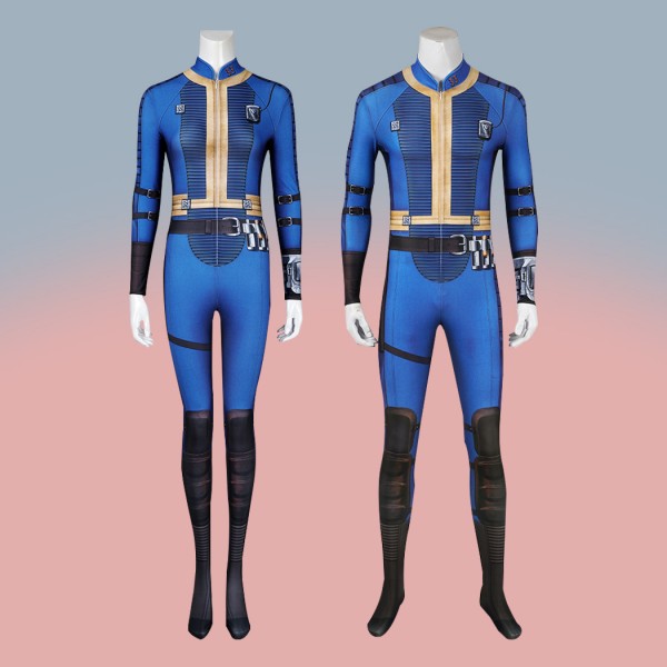 Fallout Jumpsuit 2024 TV Fallout Blue Cosplay Costumes Halloween Suit