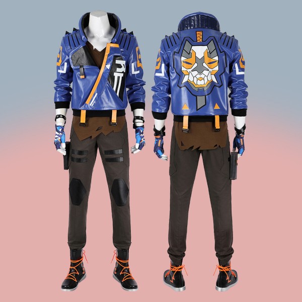 Yoru Costume Game Valorant Cosplay Suit Men Blue Jacket Halloween Carnival Outfit