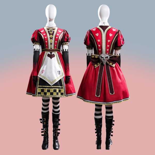 Alice Red Queen Cosplay Costume Alice Madness Returns Suit Women Halloween Outfits