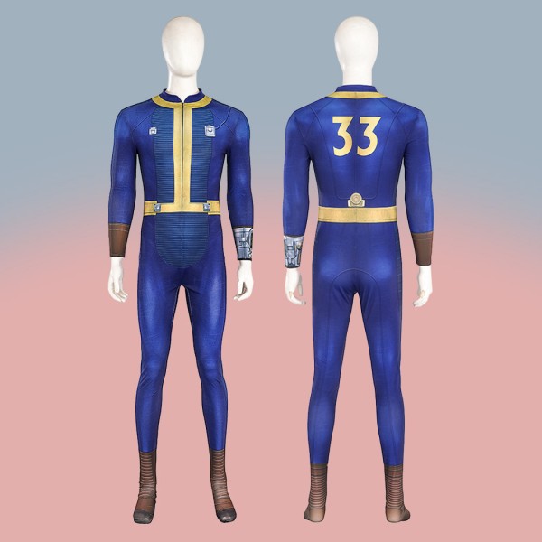 Fallout Cosplay Jumpsuit Fallout 33 Costumes Male Halloween Suit