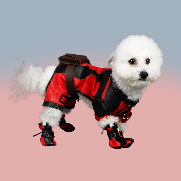 Dogpool Cosplay Costume Deadpool 3 Wolverine Dogpool Wade Wilson Suit Pet Dog Clothes