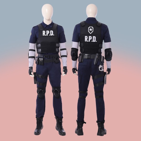 Resident Evil 2 Costume Leon S. Kennedy R.P.D. Cosplay Suit