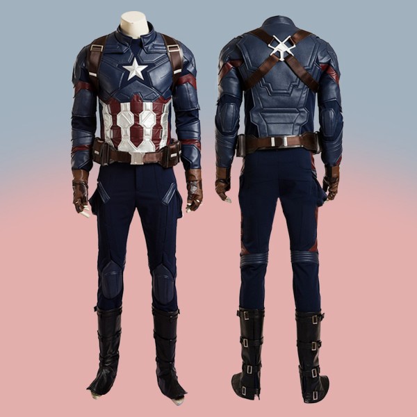 The Avengers Captain America Civil War Cosplay Suit Steve Rogers Costumes