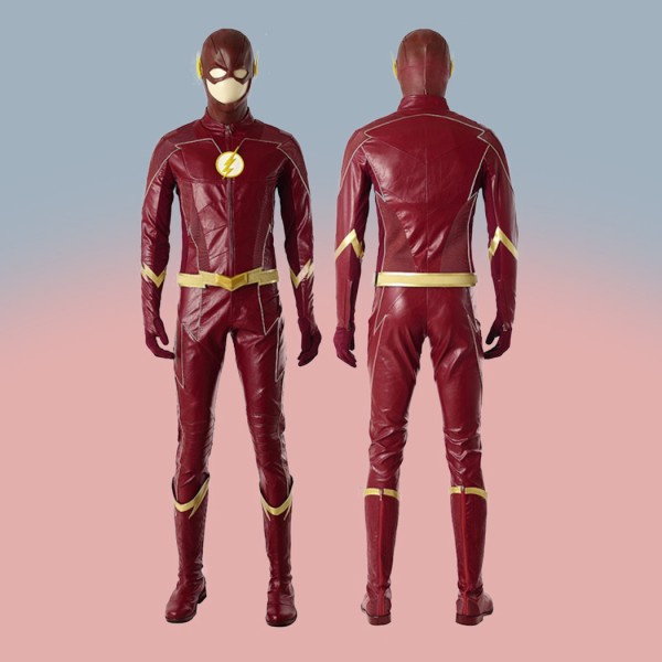 Deluxe The Flash Season 4 Barry Allen Costume Leather Cosplay Suit