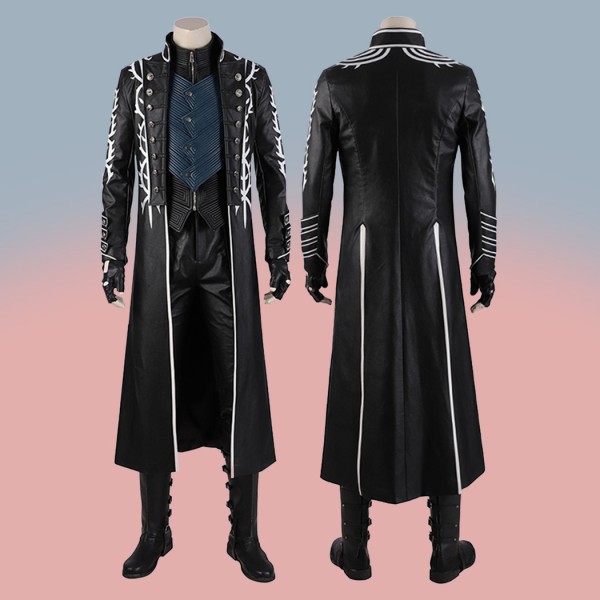 Vergil Cosplay Costumes Devil May Cry 5 Suit Windbreaker Full Set