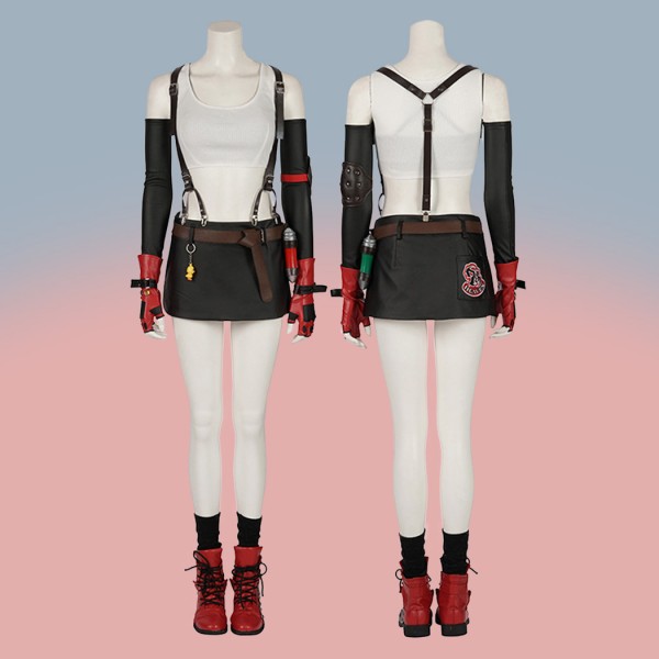 Game Final Fantasy VII Remake Suit Tifa Cosplay Costumes