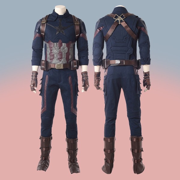 Captain America Cosplay Costumes Avengers Infinity War Steve Rogers Suit