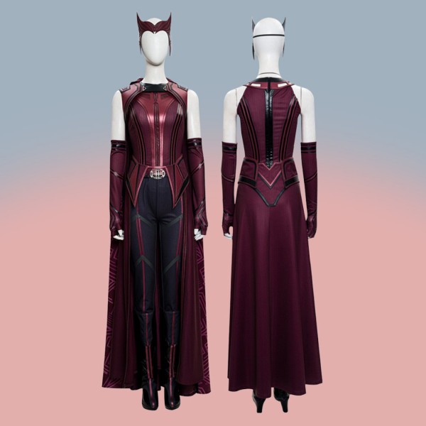 2021 New Scarlet Witch Suit Wanda Maximoff Cosplay Costume WandaVision Upgraded Version