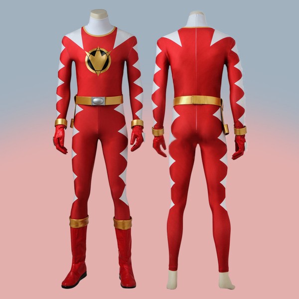 Power Rangers Dino Thunder Red Suit Dino Ranger Conner McKnight Cosplay Costume