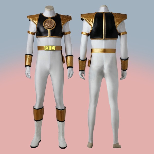 Tommy Oliver Cosplay Costumes White Mighty Morphin' Power Rangers Suit