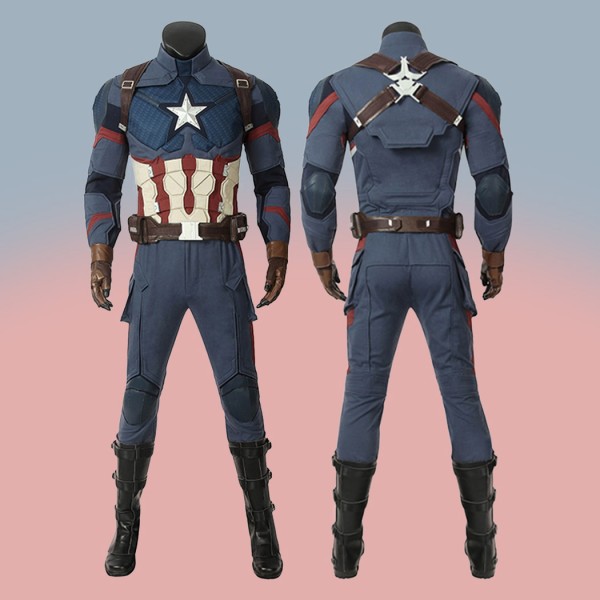 Avengers-Endgame Steve Rogers Suit Captain America Cosplay Costumes